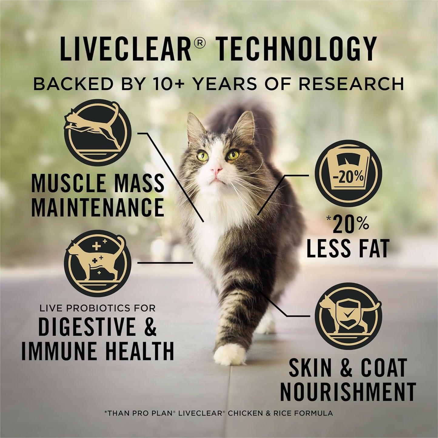 Liveclear Cat Food Weight Management and Cat Allergen Reducer Chicken and Rice Formula - 5.5 Lb. Bag