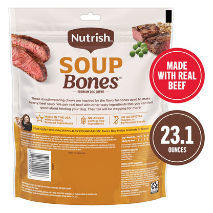 Soup Bones Premium Dog Chews with Real Beef and Barley, 11 Chews (Rachael Ray)