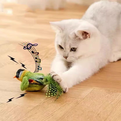1PC Lifelike Catnip Bird Vivid Cat Toys Pet Catnip Simulation Molding Cat Teaser with Feather Soft Plush Fabric Toys for Kitten