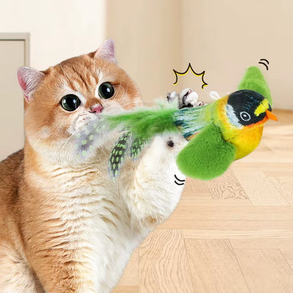 1PC Lifelike Catnip Bird Vivid Cat Toys Pet Catnip Simulation Molding Cat Teaser with Feather Soft Plush Fabric Toys for Kitten